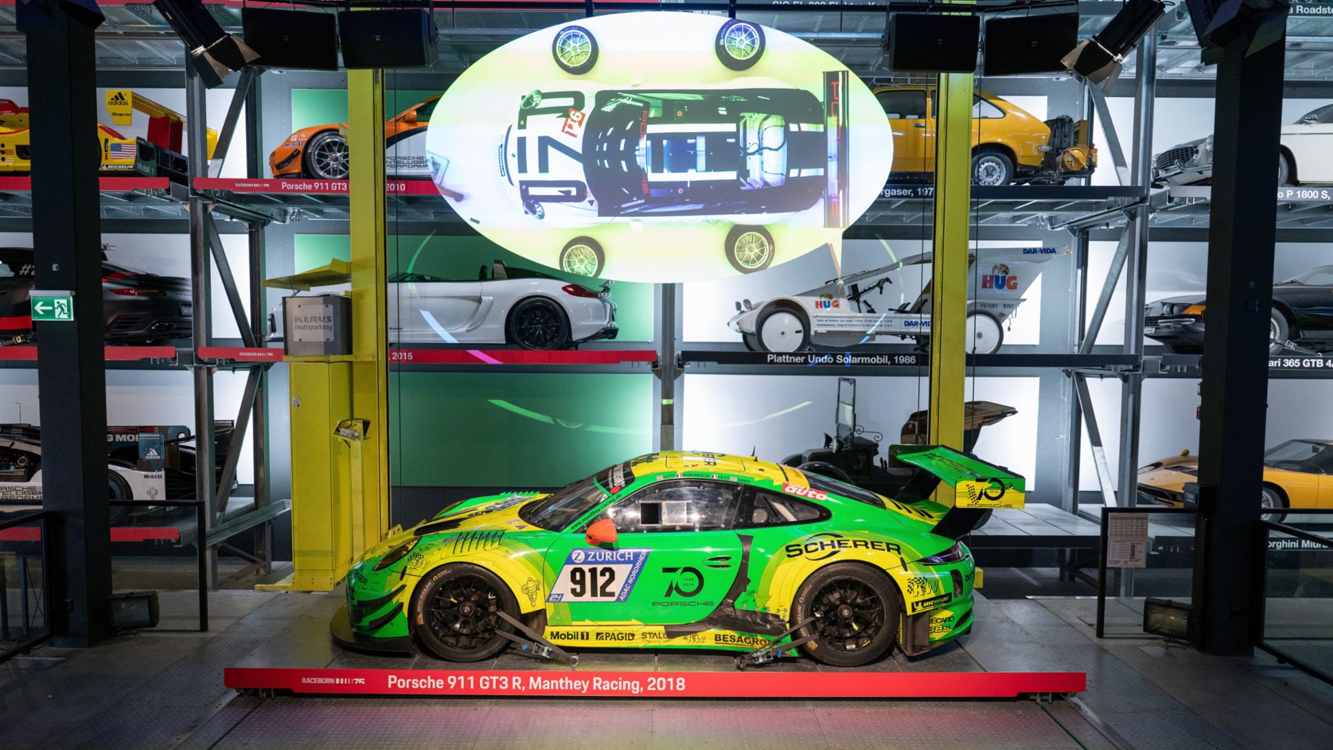 Porsche 911 GT3 R (2018), Manthey Racing, Verkehrshaus, Luzern, 2026, Porsche Schweiz AG