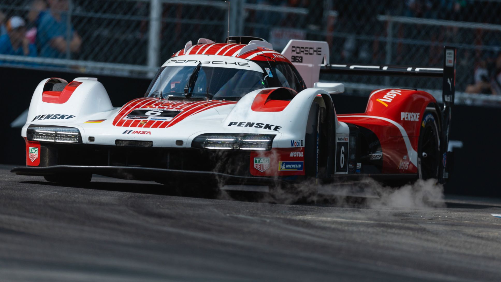 Porsche 963, Porsche Penske Motorsport (nº 6), Matt Campbell (Australia), Mathieu Jaminet (FRA), Grand Prix de Detroit, campeonato IMSA, 2025, Porsche AG