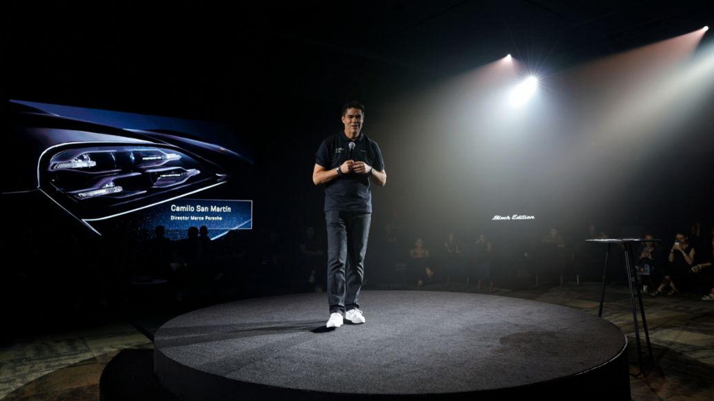 Camilo San Mart&iacute;n, Director General de Porsche de M&eacute;xico, Presentaci&oacute;n en M&eacute;xico de Porsche Cayenne Black Edition y Porsche Taycan Black Edition, Nuevo Vallarta, Nayarit, Porsche de M&eacute;xico, 2025.