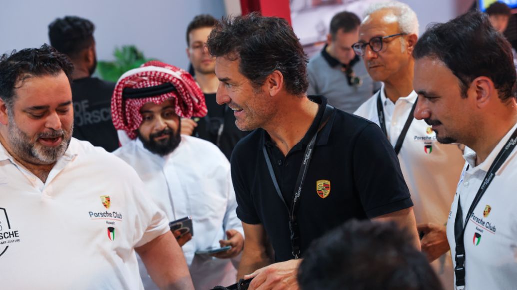 Porsche ambassador Mark Webber at Icons of Porsche 2024 in Dubai