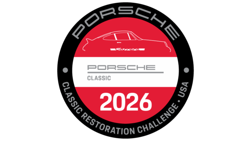 2026 Porsche Restoration Challenge entrant badge