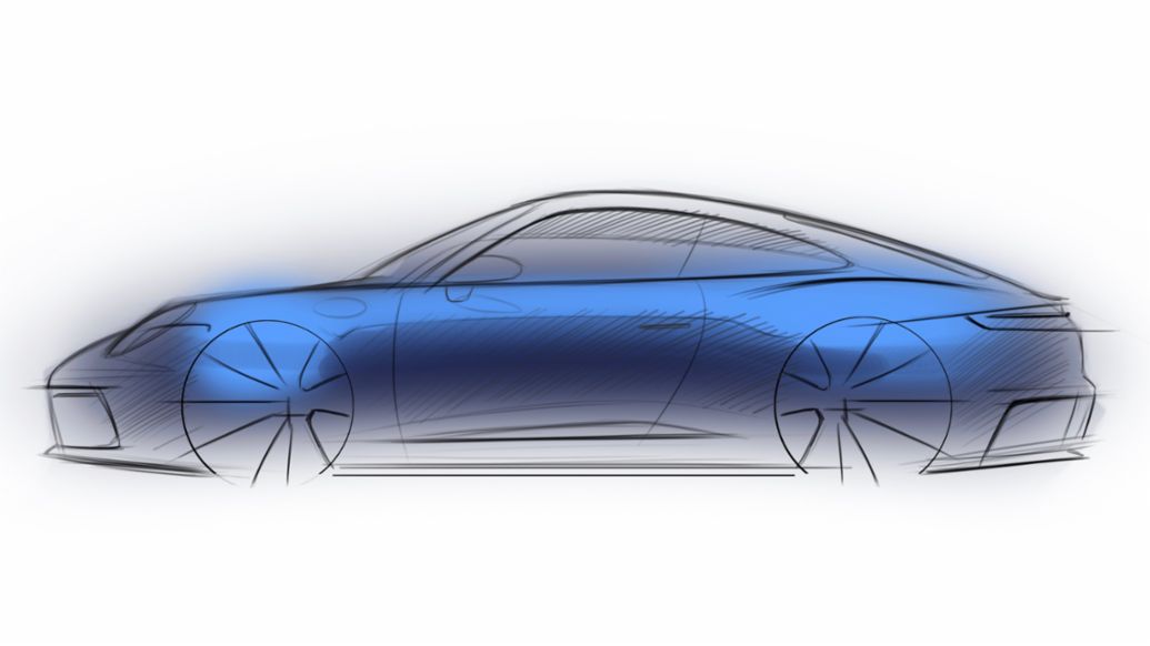 911 sketch 7/10, 2020, Porsche AG