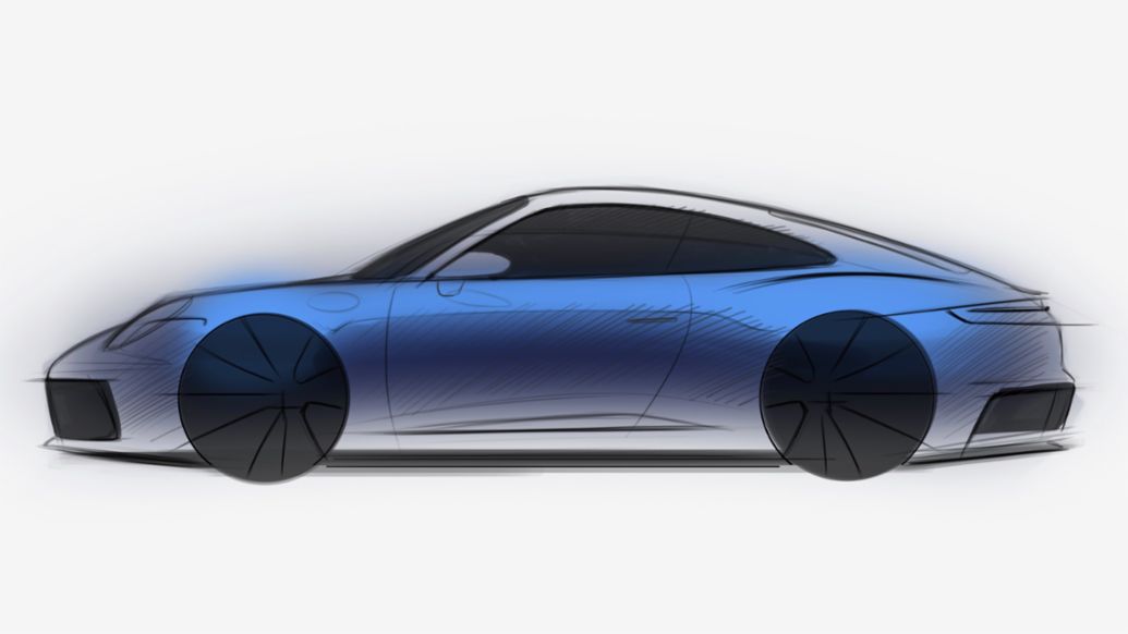 911 sketch 8/10, 2020, Porsche AG