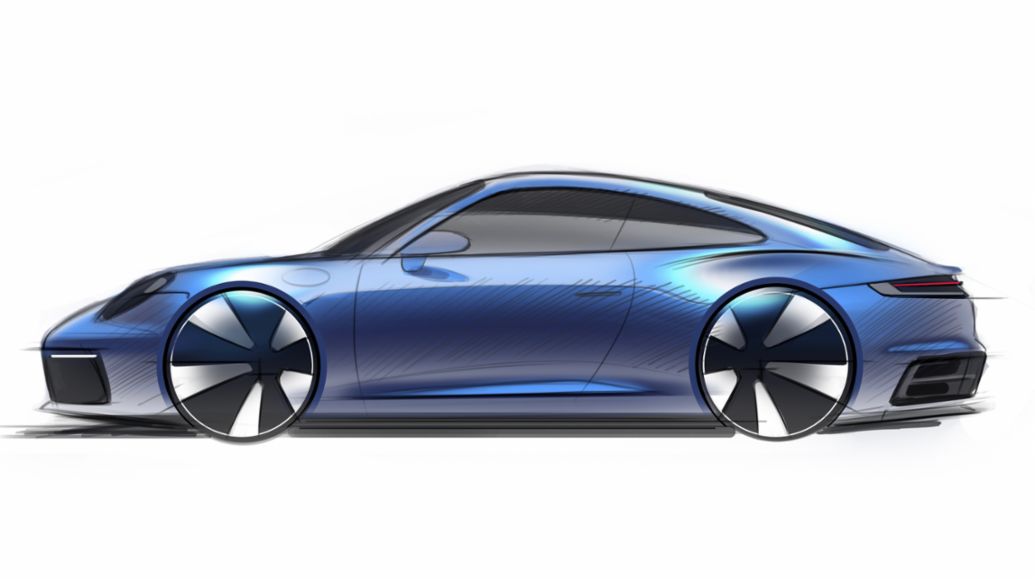 911 sketch 9/10, 2020, Porsche AG