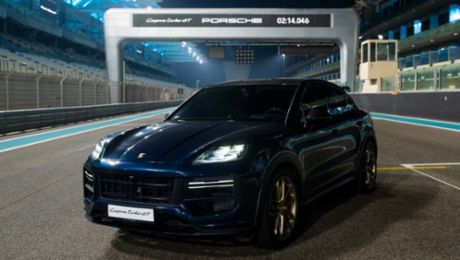 Porsche Cayenne Turbo GT sets first official production SUV lap record at Yas Marina Circuit