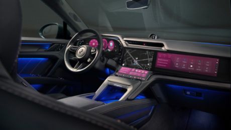 The new Cayenne Electric showcases the Porsche interior of the future