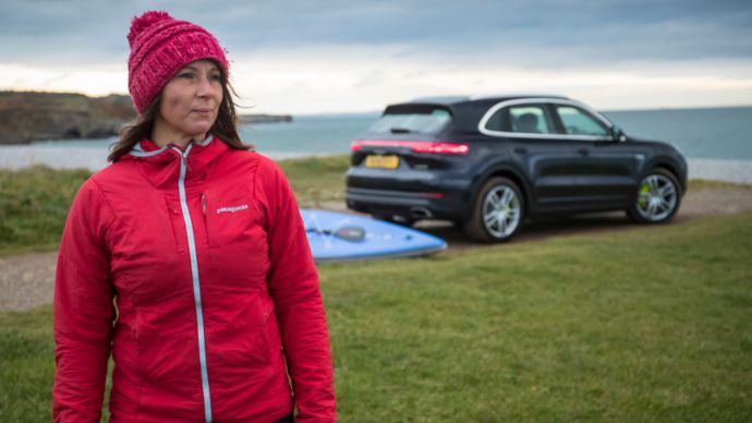 Sian Sykes, eco-warrior, Cayenne E-Hybrid, 2019, Porsche AG 