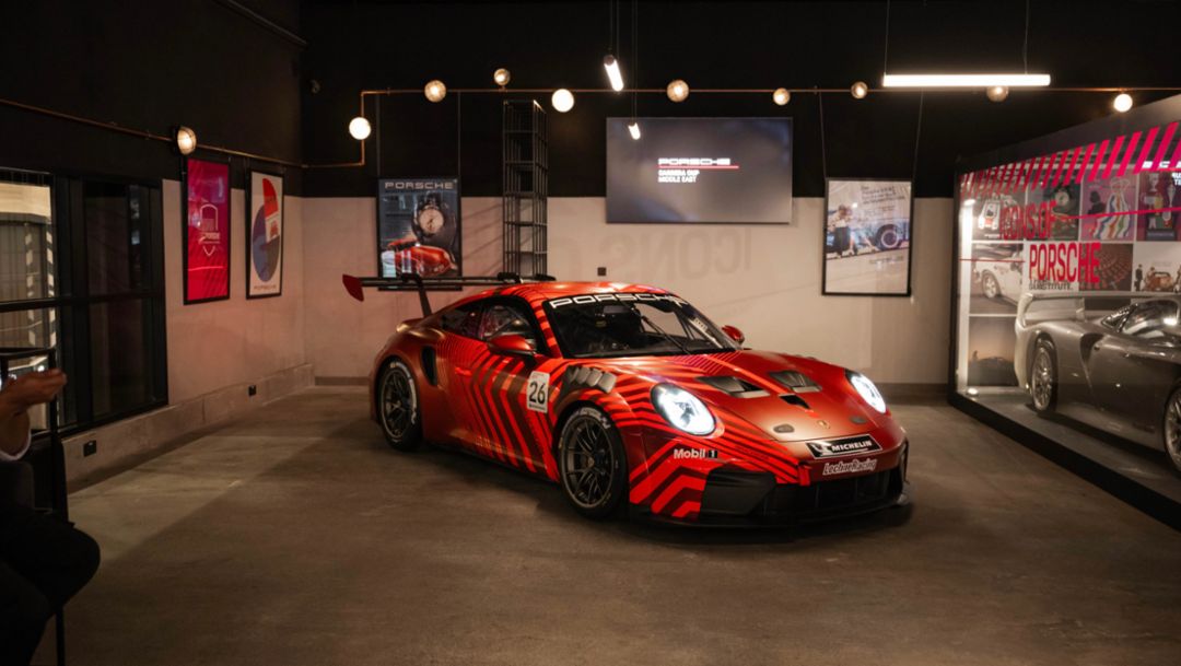 New 911 Cup race car unveiled at DRVN by Porsche in Dubai