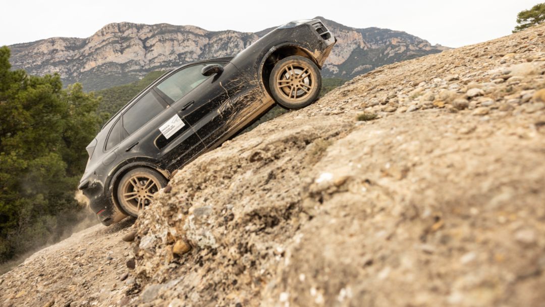Erprobung des neuen Porsche Cayenne: auf der Zielgeraden