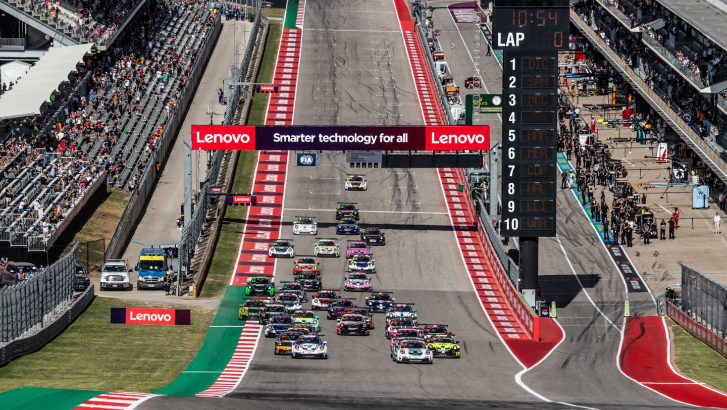 The close competition of the Porsche Carrera Cup North America comes to COTA October 18 - 20 