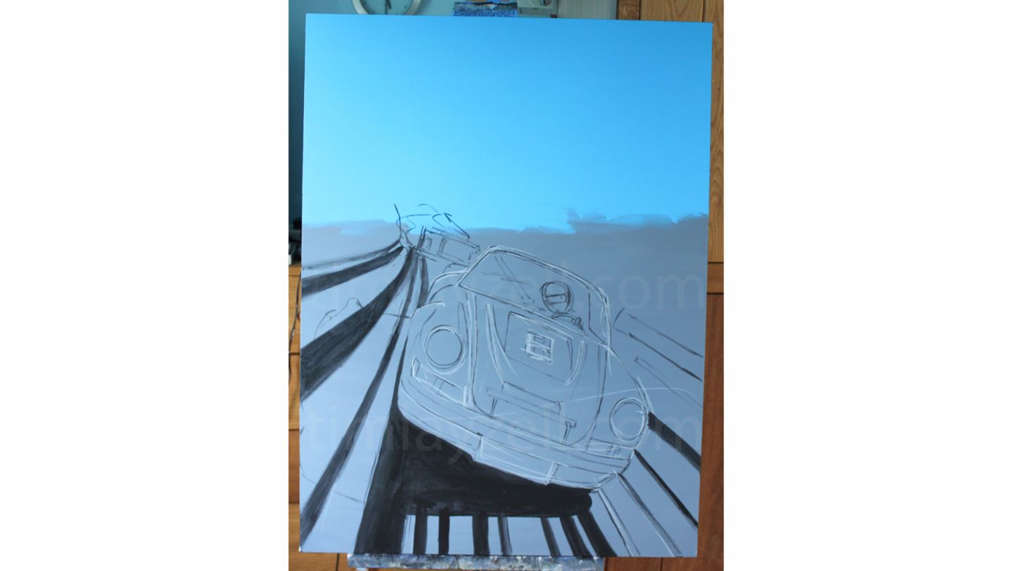 Artwork by Tim Layzell 2/13, 2020, Porsche AG