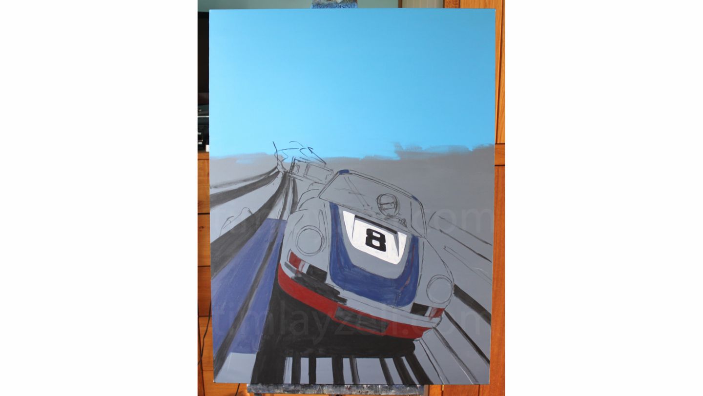 Artwork by Tim Layzell 3/13, 2020, Porsche AG