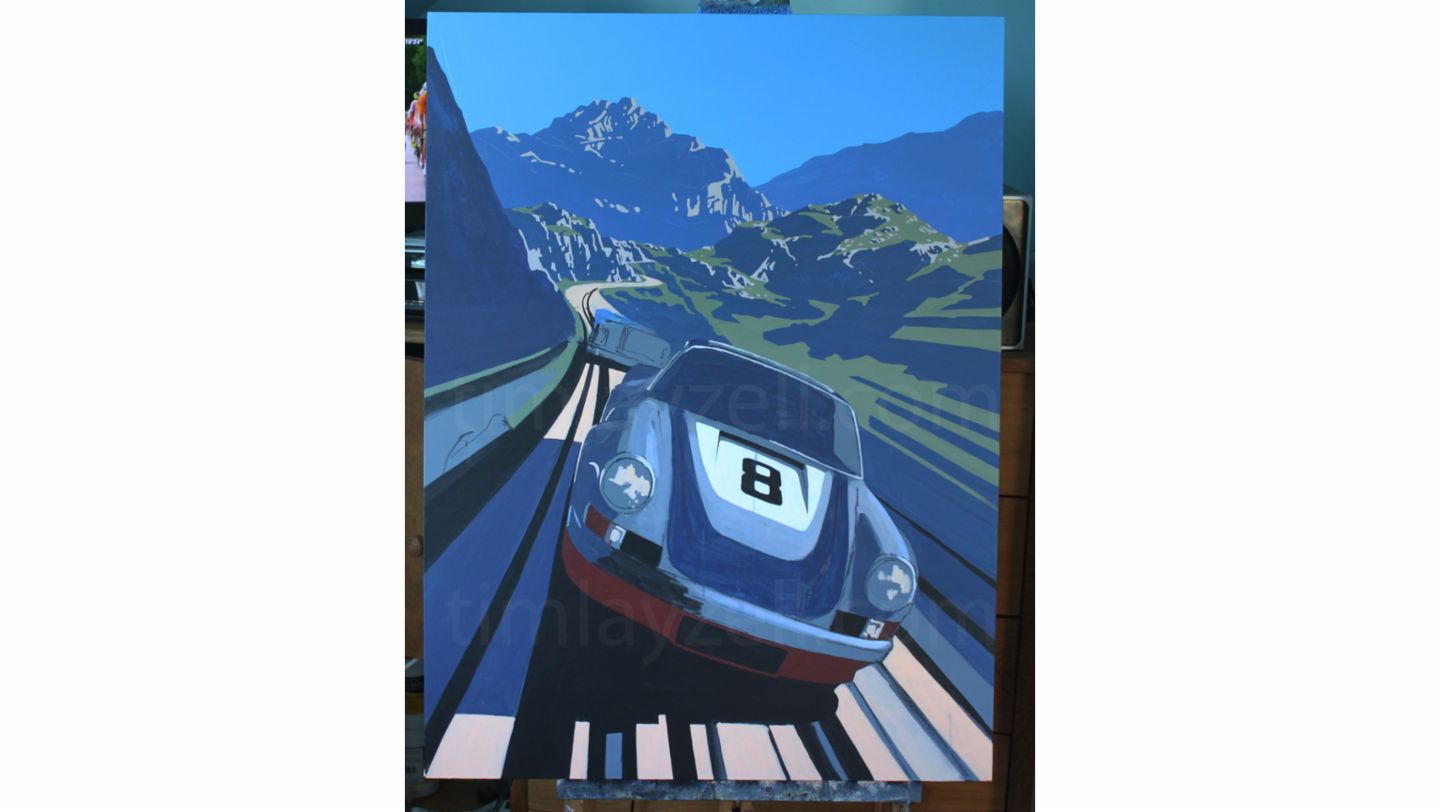 Artwork by Tim Layzell 8/13, 2020, Porsche AG