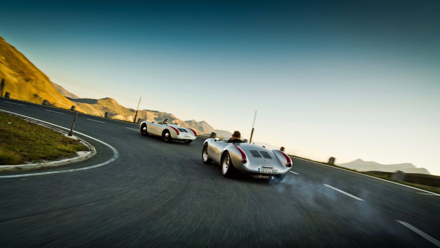  Dr. Wolfgang Porsche, Ferdinand Porsche, 550 Spyder, Großglockner High Alpine Road, 2020, Porsche AG