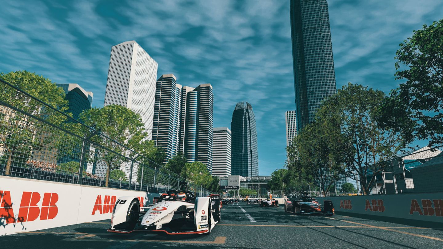 99X Electric, ABB FIA Formula E Championship, Race at Home Challenge, race 4, Hong Kong, 2020, Porsche AG