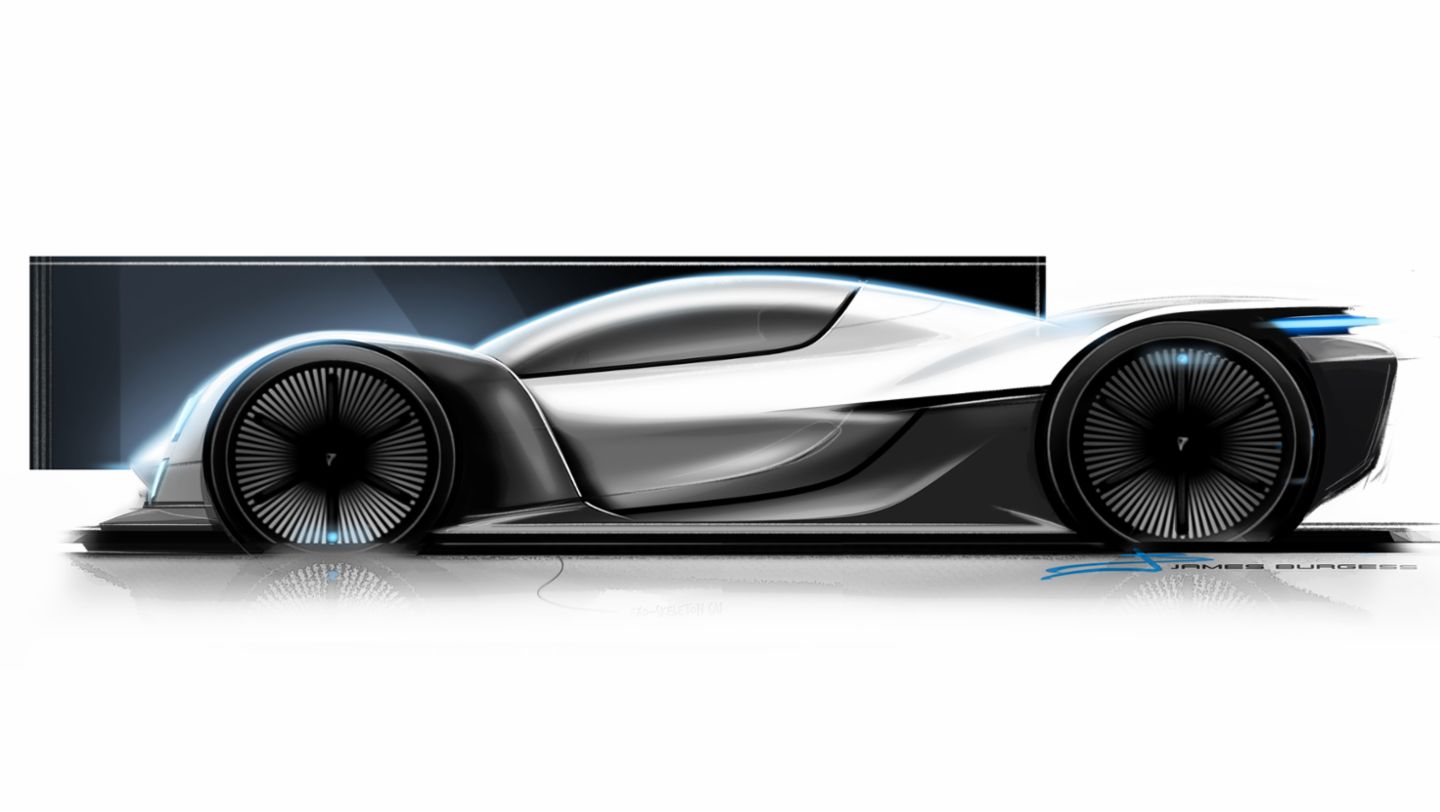 Designskizze, Porsche Mission X, 2023, Porsche AG