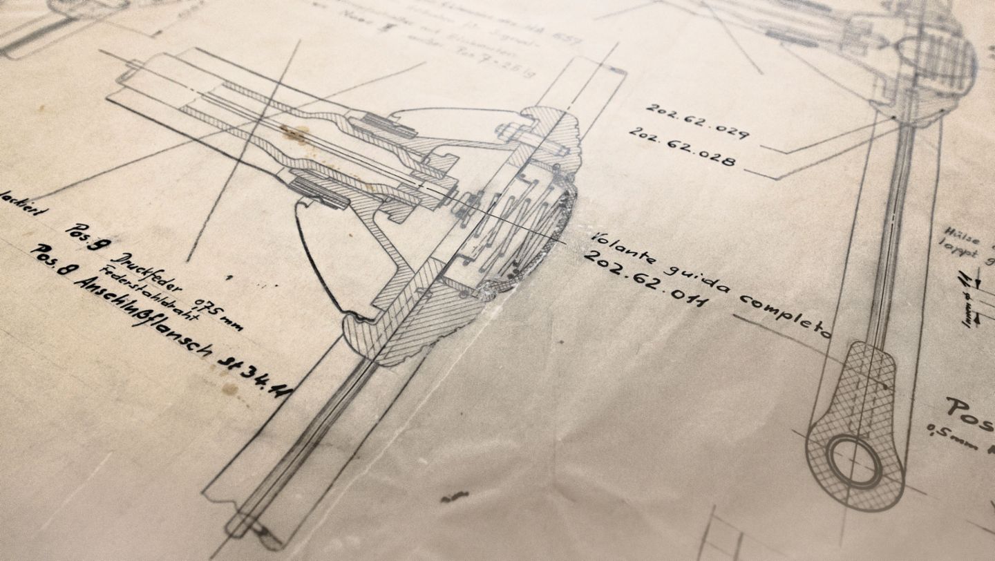 Porsche-Konstruktionszeichnungen, Weissach, 2018, Porsche AG