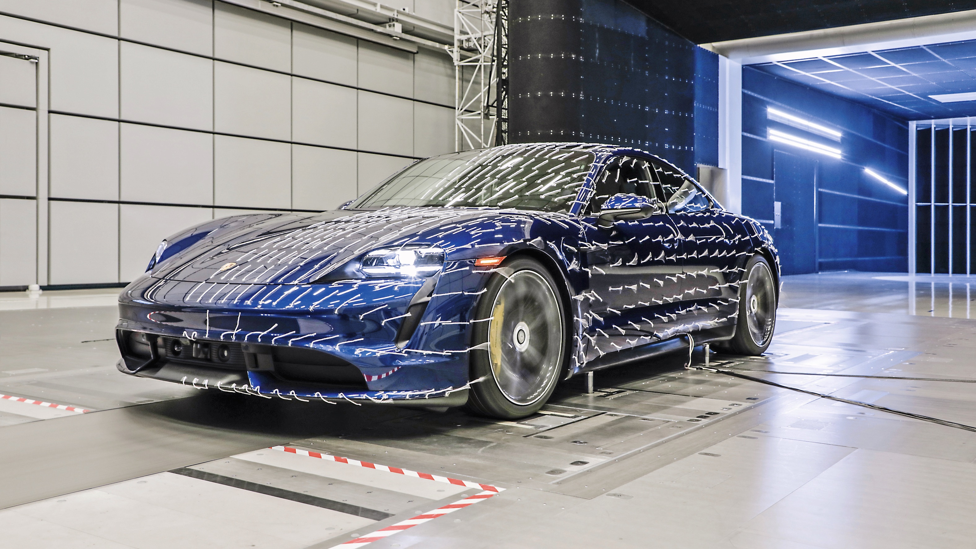 Prueba del Taycan en el túnel de viento, 2022, Porsche AG